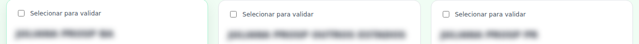 Banner de saldo de validações e recarga PIX