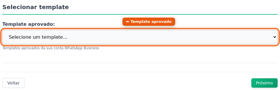 Template em Campanhas